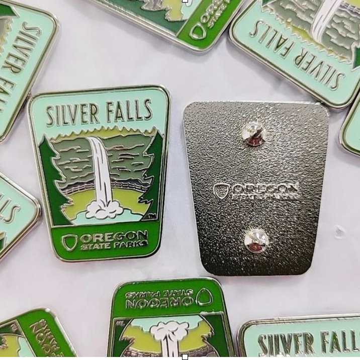 Silver Falls Enamel Pin