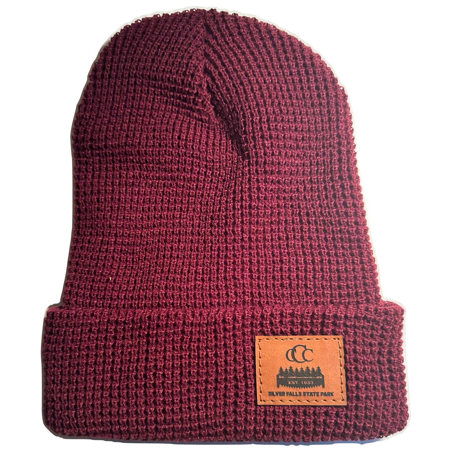 CCC - Burgundy Waffle Beanie