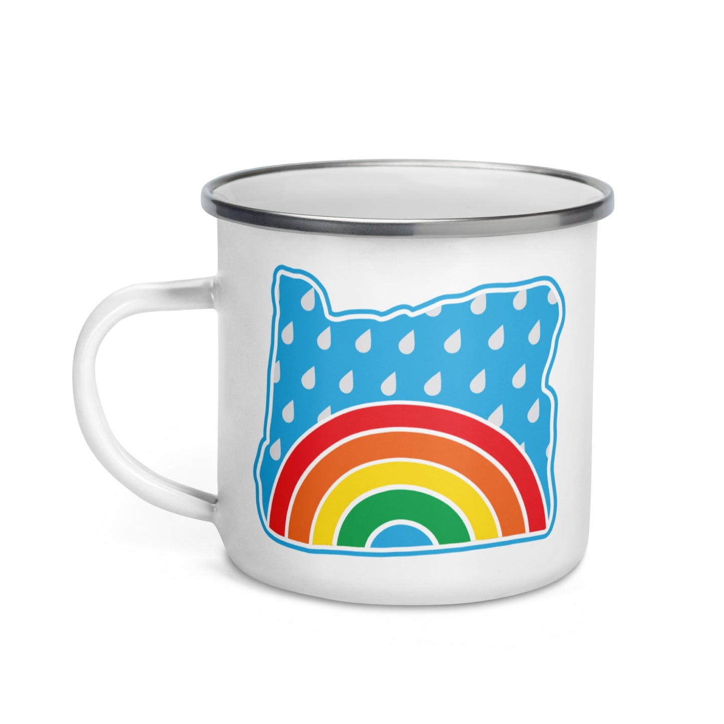 Oregon Elements Rainbow, Enamel Mug, 12oz